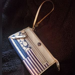 Coach patchwork collection wristlet
